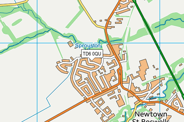 TD6 0QU map - OS VectorMap District (Ordnance Survey)