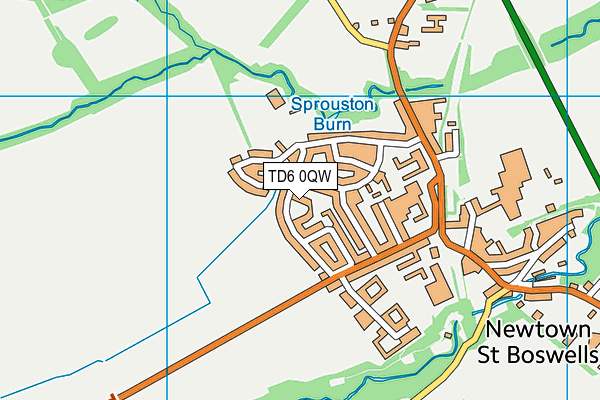 TD6 0QW map - OS VectorMap District (Ordnance Survey)