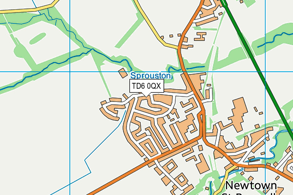 TD6 0QX map - OS VectorMap District (Ordnance Survey)