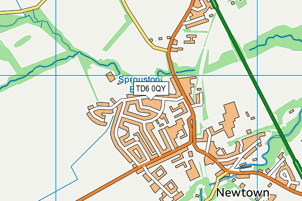 TD6 0QY map - OS VectorMap District (Ordnance Survey)