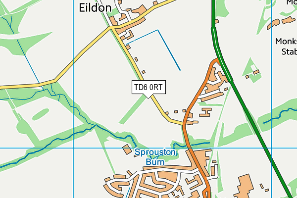 TD6 0RT map - OS VectorMap District (Ordnance Survey)