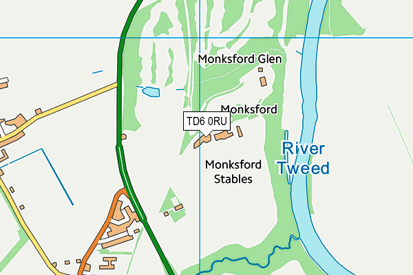 TD6 0RU map - OS VectorMap District (Ordnance Survey)