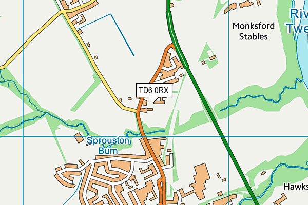 TD6 0RX map - OS VectorMap District (Ordnance Survey)