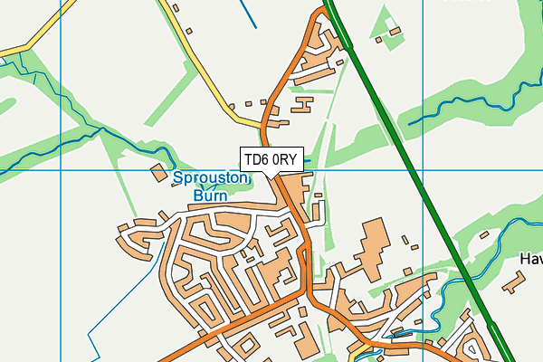 TD6 0RY map - OS VectorMap District (Ordnance Survey)