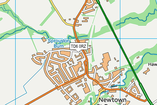 TD6 0RZ map - OS VectorMap District (Ordnance Survey)