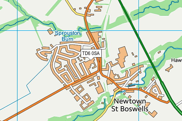 TD6 0SA map - OS VectorMap District (Ordnance Survey)