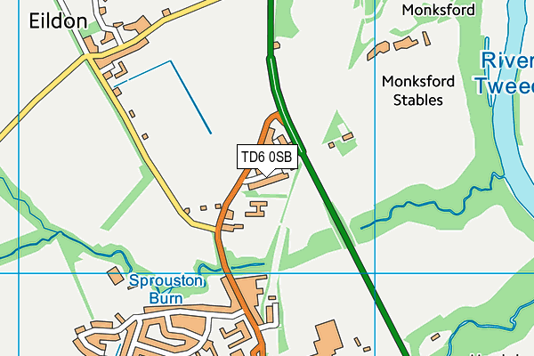 TD6 0SB map - OS VectorMap District (Ordnance Survey)