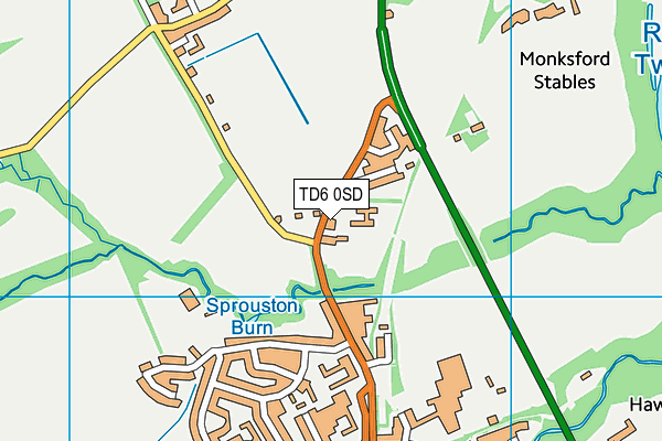 TD6 0SD map - OS VectorMap District (Ordnance Survey)