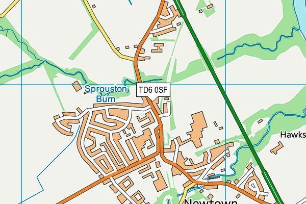 TD6 0SF map - OS VectorMap District (Ordnance Survey)