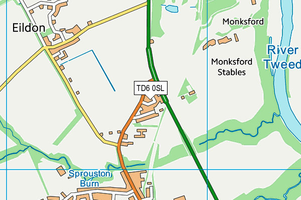 TD6 0SL map - OS VectorMap District (Ordnance Survey)