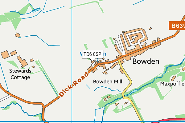 TD6 0SP map - OS VectorMap District (Ordnance Survey)