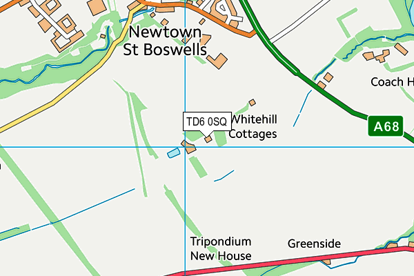 TD6 0SQ map - OS VectorMap District (Ordnance Survey)