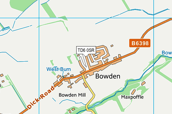 TD6 0SR map - OS VectorMap District (Ordnance Survey)