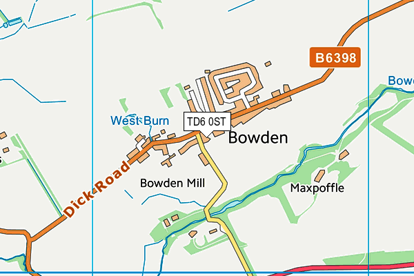 TD6 0ST map - OS VectorMap District (Ordnance Survey)