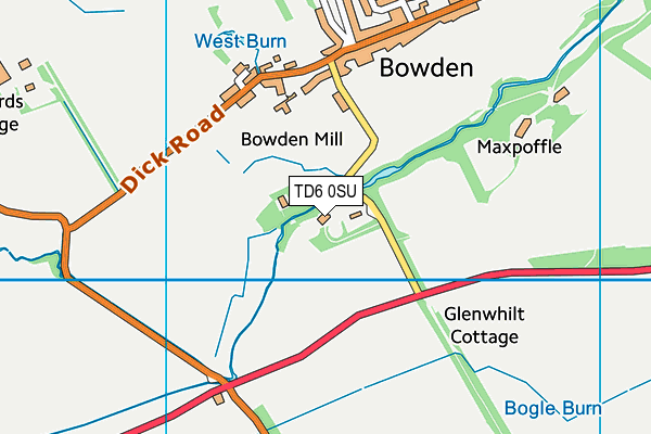 TD6 0SU map - OS VectorMap District (Ordnance Survey)