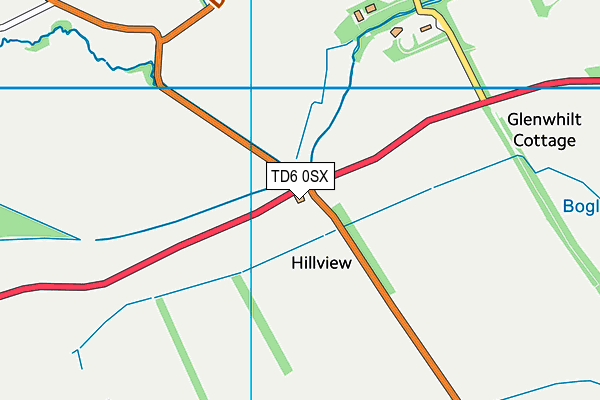 TD6 0SX map - OS VectorMap District (Ordnance Survey)