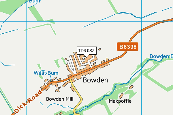 TD6 0SZ map - OS VectorMap District (Ordnance Survey)