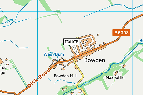 TD6 0TB map - OS VectorMap District (Ordnance Survey)