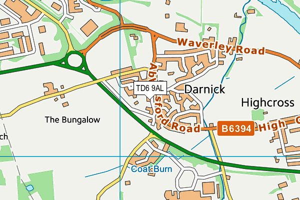TD6 9AL map - OS VectorMap District (Ordnance Survey)