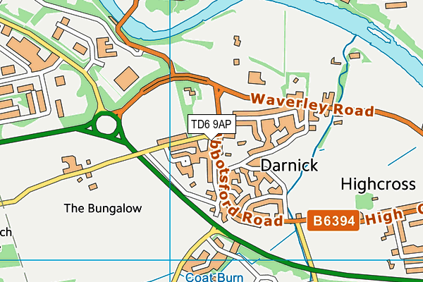 TD6 9AP map - OS VectorMap District (Ordnance Survey)