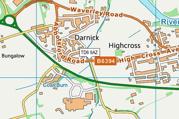 TD6 9AZ map - OS VectorMap District (Ordnance Survey)