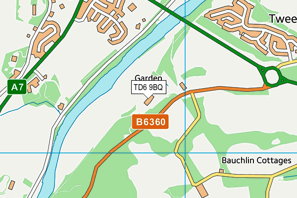 TD6 9BQ map - OS VectorMap District (Ordnance Survey)