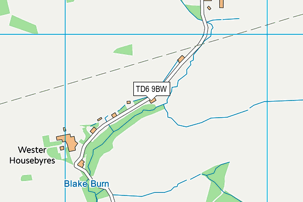 TD6 9BW map - OS VectorMap District (Ordnance Survey)