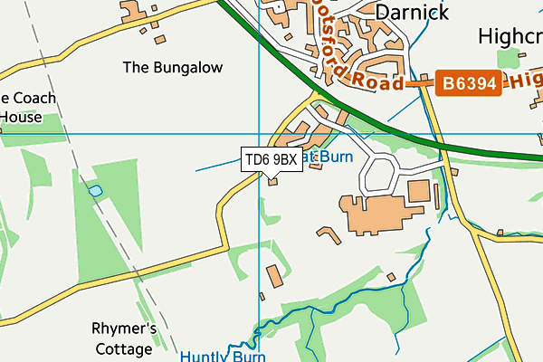 TD6 9BX map - OS VectorMap District (Ordnance Survey)