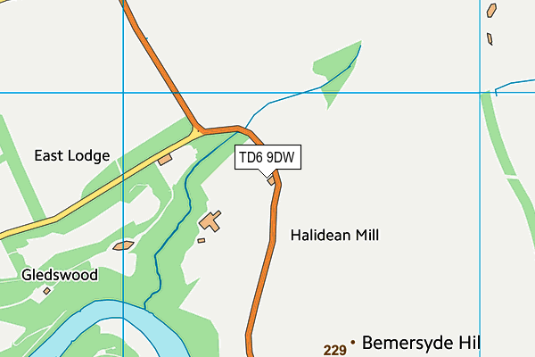 TD6 9DW map - OS VectorMap District (Ordnance Survey)