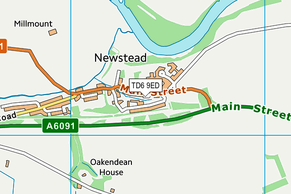 TD6 9ED map - OS VectorMap District (Ordnance Survey)