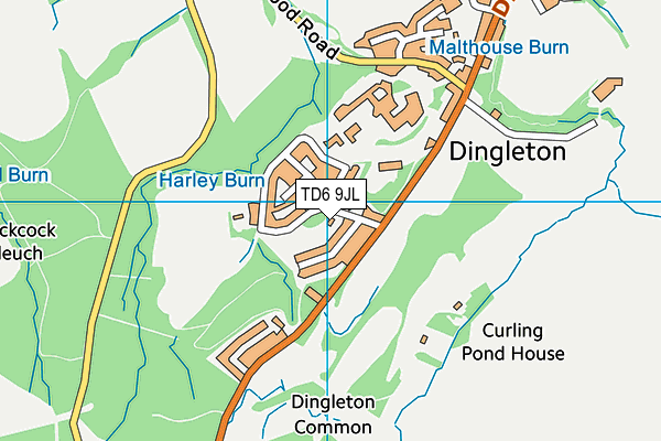 TD6 9JL map - OS VectorMap District (Ordnance Survey)
