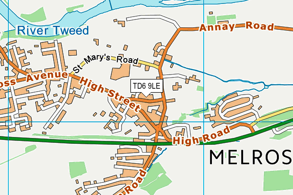TD6 9LE map - OS VectorMap District (Ordnance Survey)