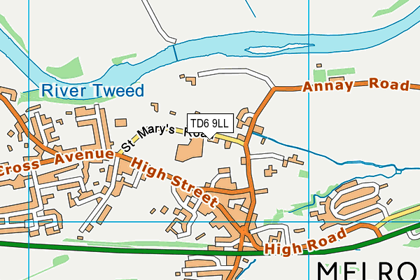 TD6 9LL map - OS VectorMap District (Ordnance Survey)