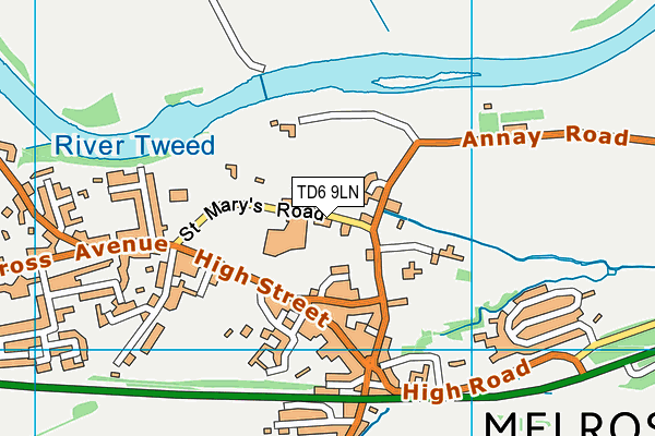TD6 9LN map - OS VectorMap District (Ordnance Survey)