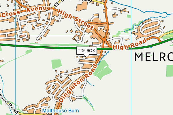 TD6 9QX map - OS VectorMap District (Ordnance Survey)