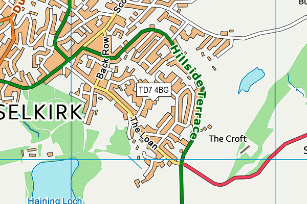 TD7 4BG map - OS VectorMap District (Ordnance Survey)