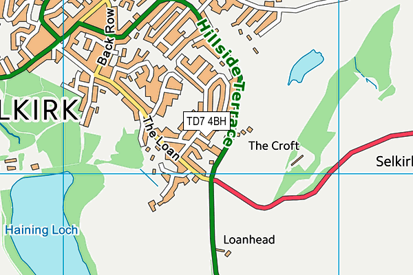 TD7 4BH map - OS VectorMap District (Ordnance Survey)