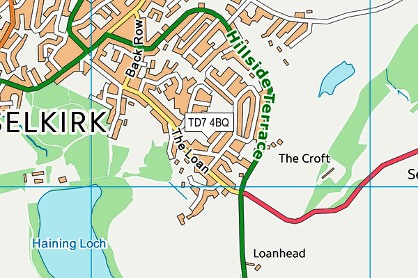 TD7 4BQ map - OS VectorMap District (Ordnance Survey)