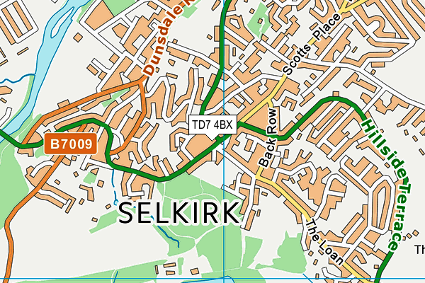 TD7 4BX map - OS VectorMap District (Ordnance Survey)