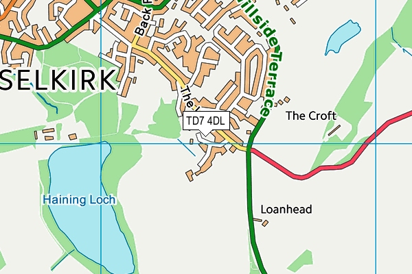 TD7 4DL map - OS VectorMap District (Ordnance Survey)