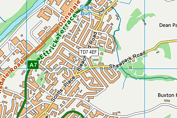 TD7 4EF map - OS VectorMap District (Ordnance Survey)