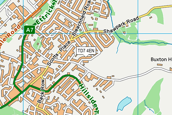 TD7 4EN map - OS VectorMap District (Ordnance Survey)