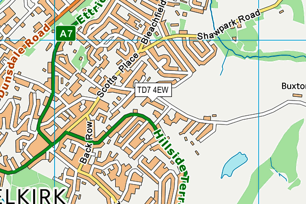 TD7 4EW map - OS VectorMap District (Ordnance Survey)