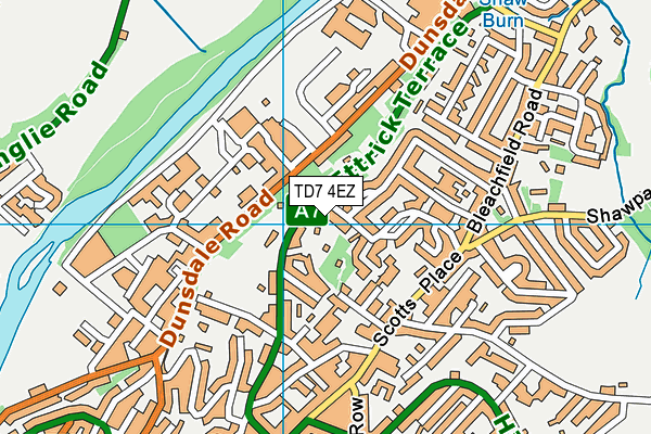 TD7 4EZ map - OS VectorMap District (Ordnance Survey)