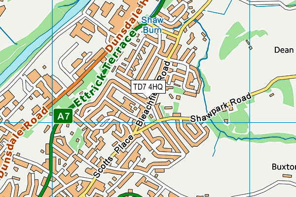 TD7 4HQ map - OS VectorMap District (Ordnance Survey)