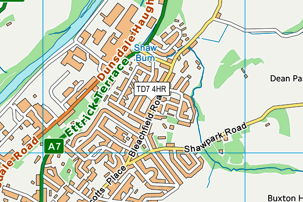 TD7 4HR map - OS VectorMap District (Ordnance Survey)