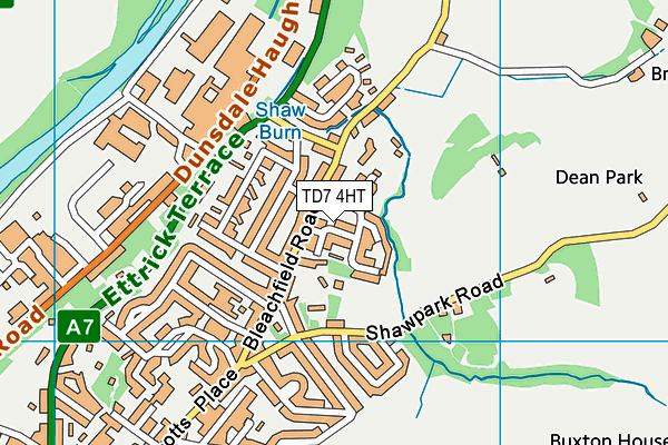 TD7 4HT map - OS VectorMap District (Ordnance Survey)