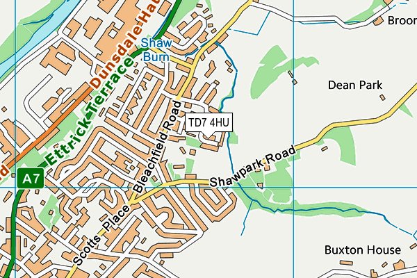 TD7 4HU map - OS VectorMap District (Ordnance Survey)