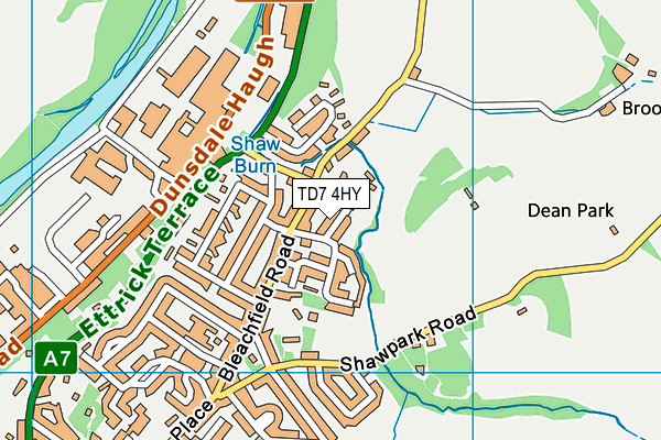 TD7 4HY map - OS VectorMap District (Ordnance Survey)