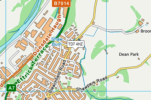 TD7 4HZ map - OS VectorMap District (Ordnance Survey)